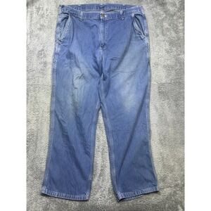 Carhartt Dungaree Fit 383-20 Men's Size 40X28‎ Navy Blue Work Pant Rental SPOTS